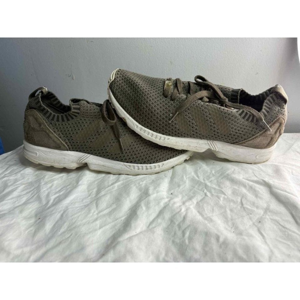 Adidas ZX Flux Torsion Sneaker Shoes Men's Size 12 Green Knit Casual Run Active
